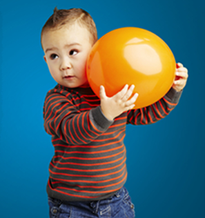 Small boy with ball